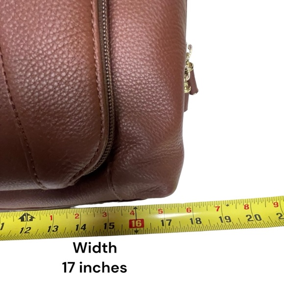 NWOT Levenger Womens Brown Leather Structured Messenger Briefbag w Laptop Case - Picture 16 of 16